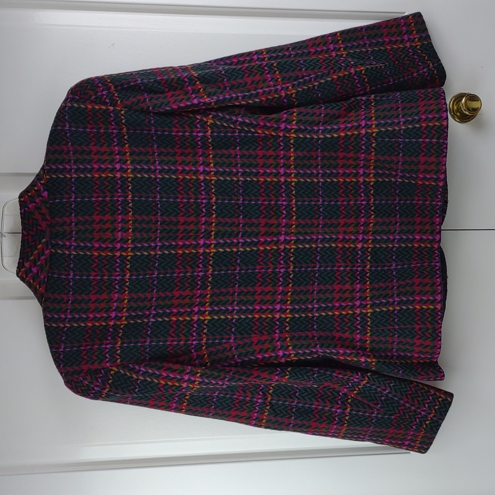 Pendleton Petite 100% Wool Fully Lined Single Button LS Plaid Blazer Jacket Sz 6 - Picture 11 of 12